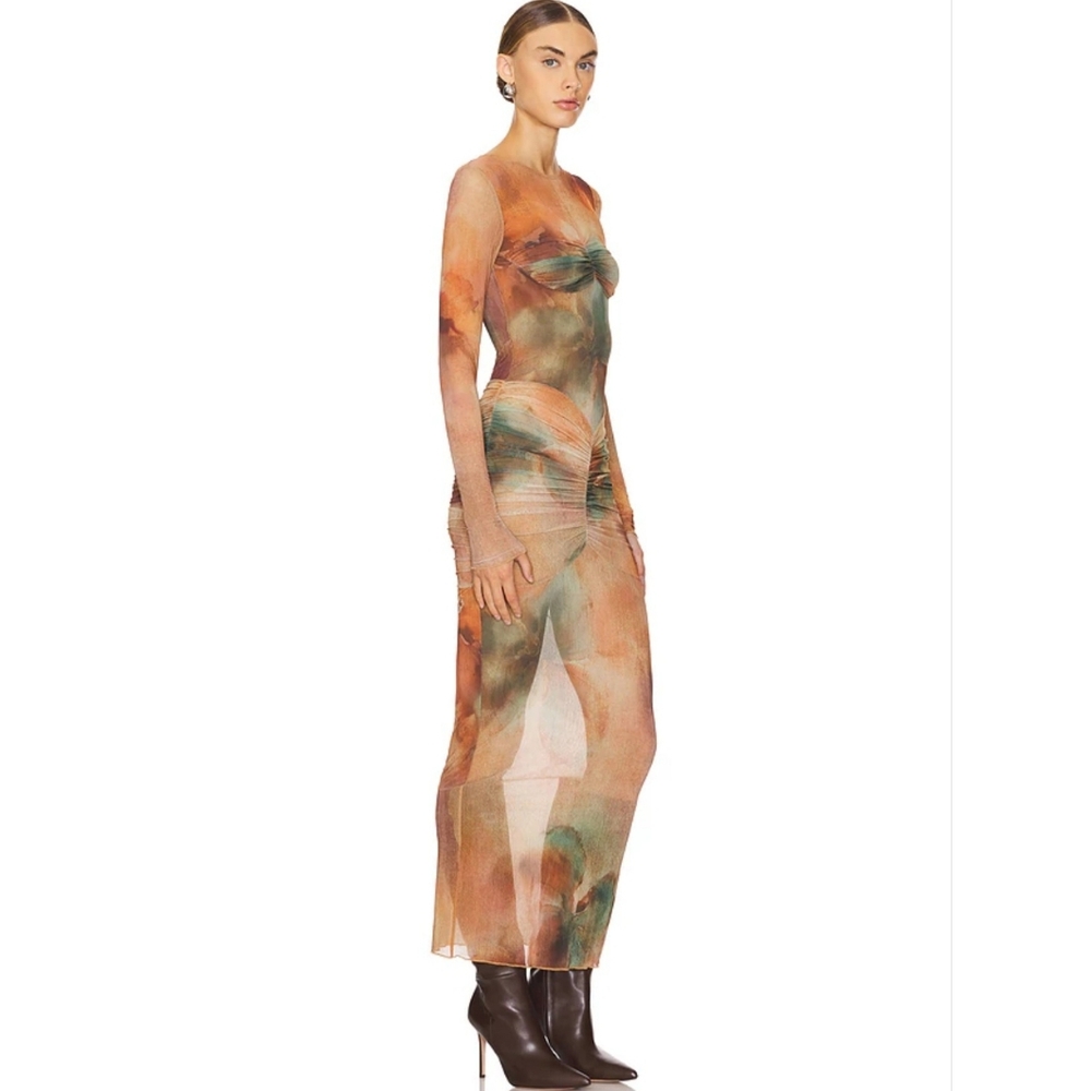 Camila Coelho Josephine Maxi Dress‎ in Multi Abstract Flora NWT Size Med - Picture 4 of 16